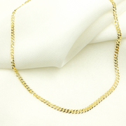 14K Solid Gold Flat Curb Chain